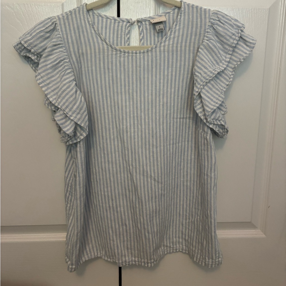 A New Day linen striped top.